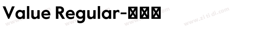 Value Regular字体转换